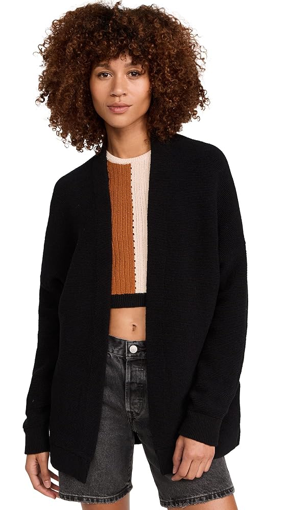 Free People Women's Ottoman Cardigan, Black, X-Small